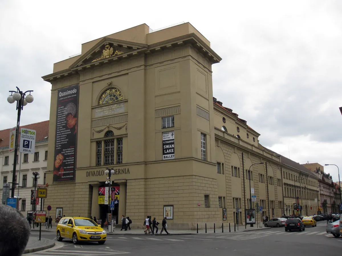 Hybernia Theatre building near Náměstí Republiky in Prague